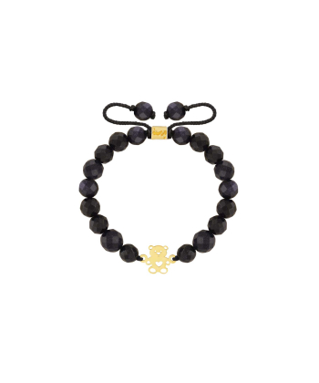 دستبند طلا سنگی خرس و قلب پرسته Parasteh کد83731