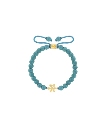 دستبند طلا سنگی دانه برف و فیروزه پرسته Parasteh کد76496