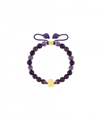 دستبند طلا سنگی دایره حکاکی پرسته Parasteh کد84436