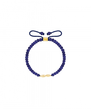 دستبند طلا سنگی دو چشم پرسته Parasteh کد102690