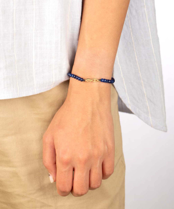 دستبند طلا سنگی دو چشم پرسته Parasteh کد102690