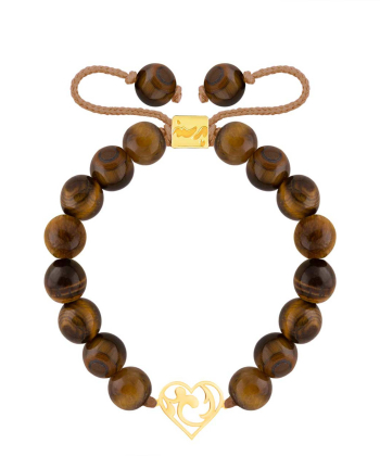 دستبند طلا سنگی قلب اسلیمی پرسته Parasteh کد89474