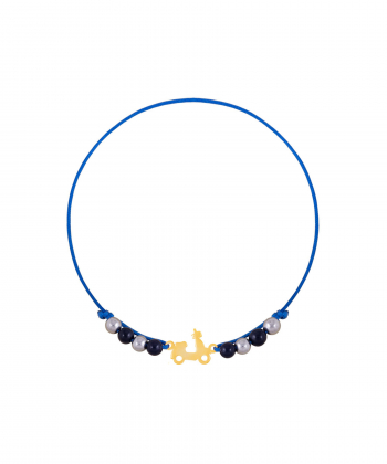 دستبند طلا بافت موتور وسپا پرسته Parasteh کد34231