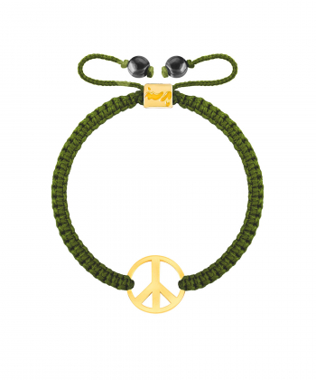 دستبند طلا بافت نماد صلح کوچک پرسته Parasteh کد3182