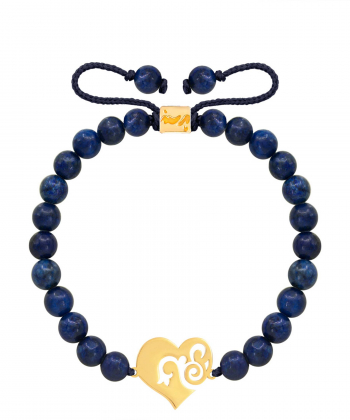 دستبند طلا سنگی قلب و شاخه گل پرسته Parasteh کد91453