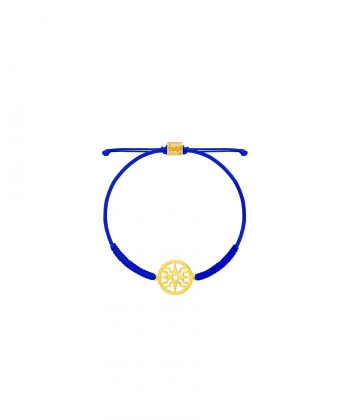 دستبند طلا بافت آبی خورشید پرسته Parasteh کد89752