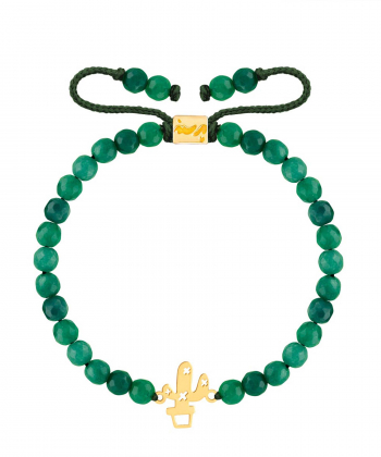 دستبند طلا سنگی کاکتوس پرسته Parasteh کد102059