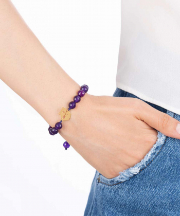 دستبند طلا سنگی کوالا و آمیتیس پرسته Parasteh کد83713