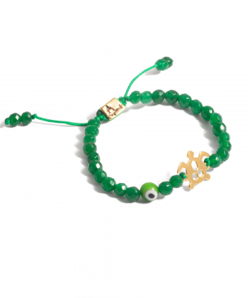 دستبند طلا سنگی لاک پشت پرسته Parasteh کد201970