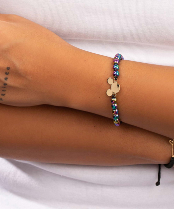 دستبند طلا سنگی میکی ماوس پرسته Parasteh کد3199