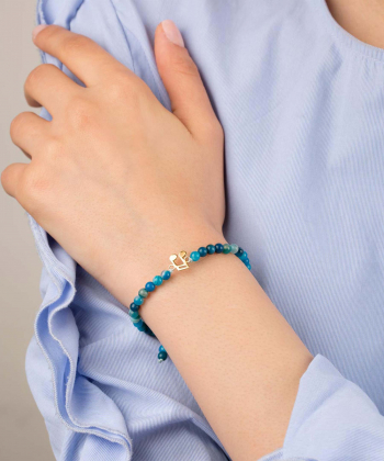 دستبند طلا سنگی نت پرسته Parasteh کد76510