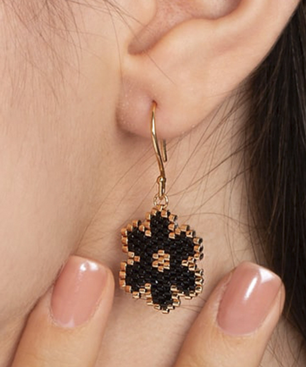 گوشواره طلا گل منجوقی پرسته Parasteh کد454266