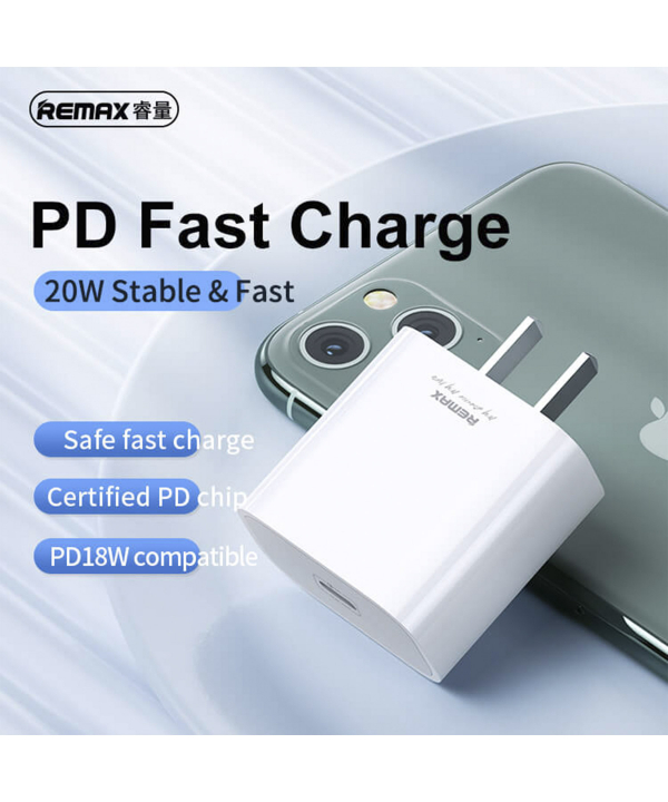 شارژر دیواری 20 وات ریمکس مدل RPU68