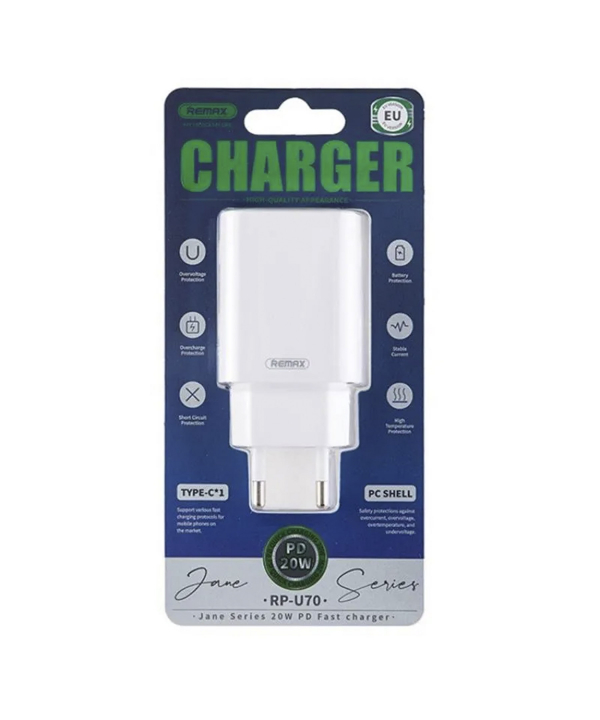شارژر دیواری 20 وات ریمکس مدل RPU70PD