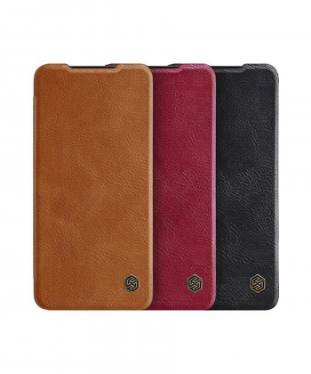 کیف چرمی نیلکین سامسونگ Nillkin Qin leather case Samsung S21 FE 2021