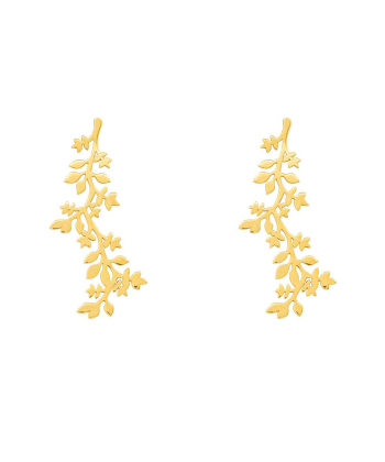 گوشواره طلا شاخه و برگ پرسته Parasteh کد60406