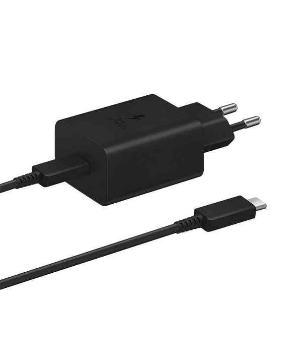 شارژر دیواری تایپ سی 45 وات و کابل دو سر تایپ سی اصلی سامسونگ EP-T4510
