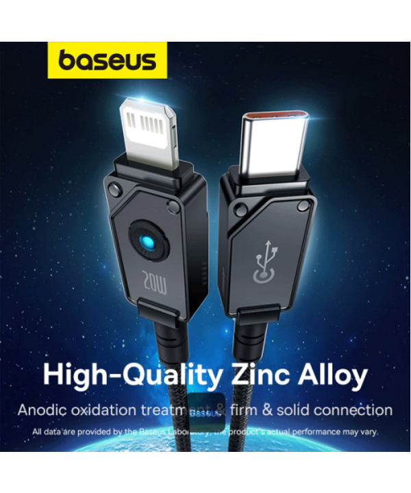 کابل شارژ سریع تایپ سی به لایتنینگ 20 وات 2 متری بیسوس CB000049 P10355803111-01