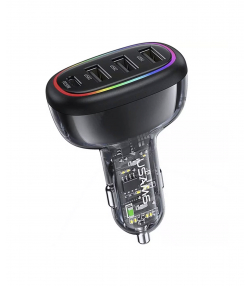 شارژر فندکی فست شارژ ماشین تایپ سی 48 وات طرح شفاف یوسامز US-CC170 C34