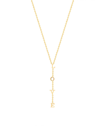 گردنبند طلا L-O-V-E پرسته Parasteh کد3520