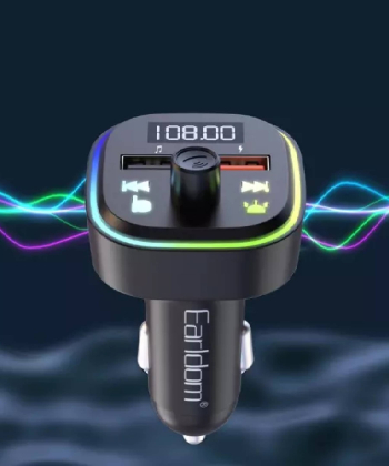 شارژر فندکی فست شارژ ماشین و گیرنده بلوتوثی ارلدام ET-M85