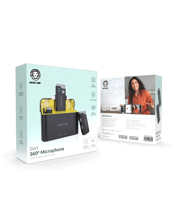 میکروفون بی سیم یقه‌ای گرین GN3IN1MIC360D