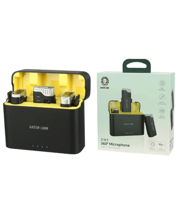 میکروفون بی سیم یقه‌ای گرین GN3IN1MIC360D