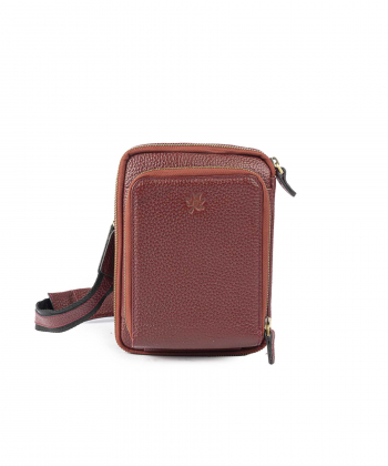 کیف کراس بادی چرم طبیعی نوین چرم Novin Leather مدل آتلی