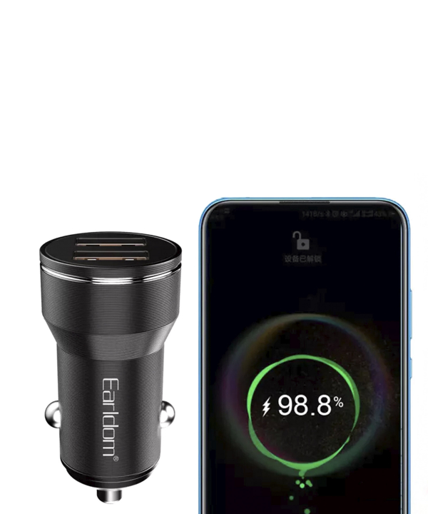شارژر فندکی فست شارژ ماشین 2.4 آمپر ارلدام ES-CC19
