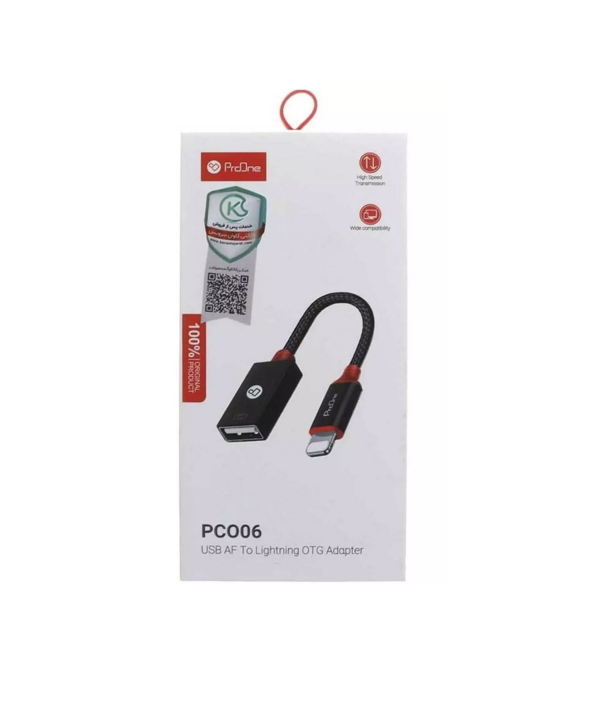 مبدل او تی جی یو اس بی 2.0 به لایتنینگ پرووان PCO06