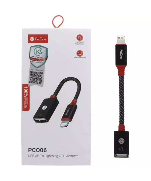 مبدل او تی جی یو اس بی 2.0 به لایتنینگ پرووان PCO06
