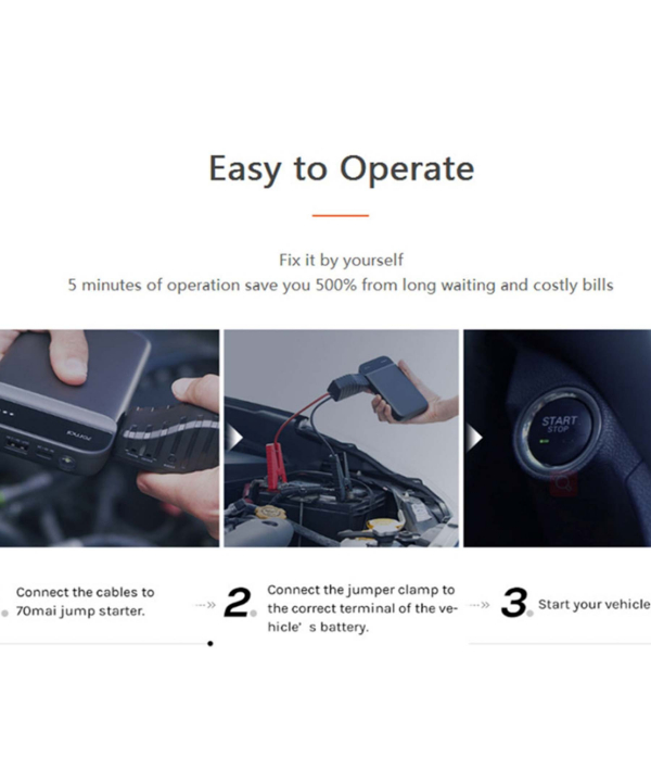 جامپ استارتر و پاوربانک شیائومی Xiaomi 70mai Jump Starter Midrive PS01