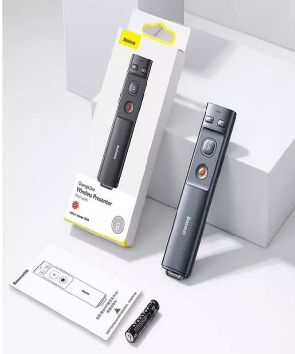 پوینتر و پرزنتر بیسوس Baseus Orange Dot Wireless Presenter Red Laser