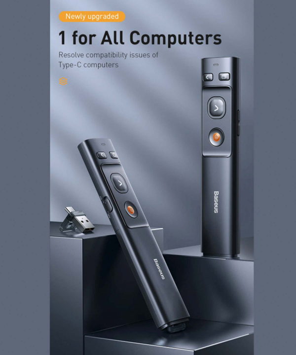 پوینتر و پرزنتر بیسوس Baseus Orange Dot Wireless Presenter Red Laser