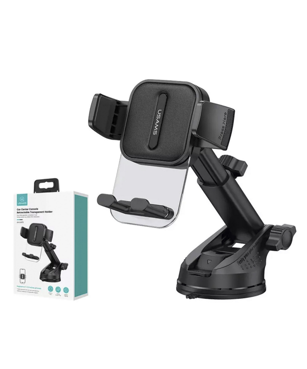 هولدر موبایل داخل خودرو یوسامز USAMS Car Centre Retractable Transparent Holder US-ZJ072