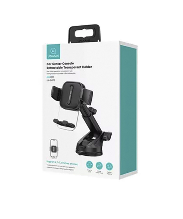 هولدر موبایل داخل خودرو یوسامز USAMS Car Centre Retractable Transparent Holder US-ZJ072