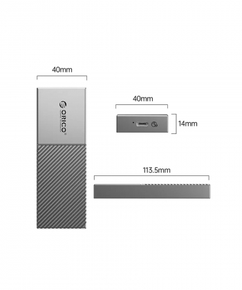باکس هارد اس اس دی m2 اوریکو ORICO M207C3-G4 USB3.2 Gen2x2 Type-C M.2 NVMe SSD Enclosure
