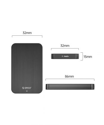 باکس هارد 2.5 اینچ USB3.0 اوریکو ORICO 2.5 inch HM25U3 USB3.0 Micro-B Hard Drive Enclosure