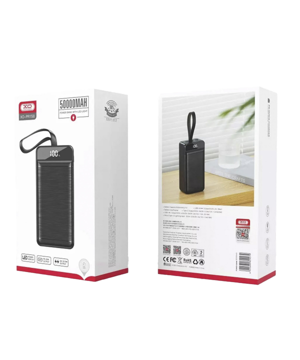 پاوربانک 22.5 وات 50000 ایکس او XO PR158 Power Bank QC 22.5W PD20W