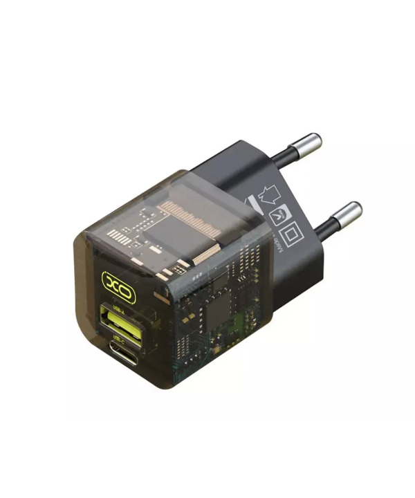 شارژر دیواری تایپ سی و یو اس بی 30 وات ایکس او XO CE05(EU) PD30W+QC3.0 18W fast charger