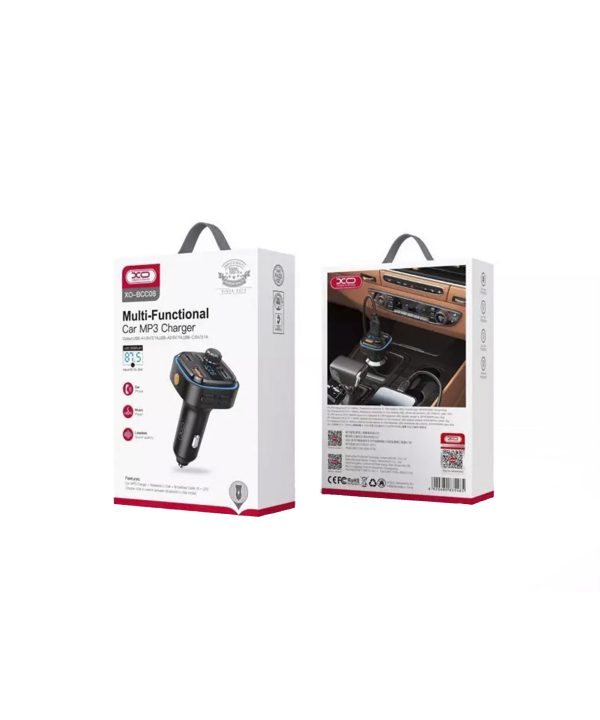 شارژر فندکی و گیرنده بلوتوث خودر ایکس او XO transmiter FM BCC08 Bluetooth MP3 car charger 3,1A