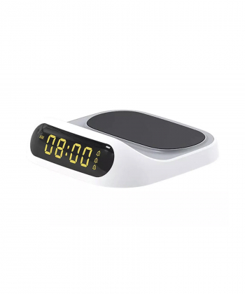 شارژر بی سیم 15 وات و ساعت رومیزی رسی Recci RCW-22 clock wireless fast charging 15W