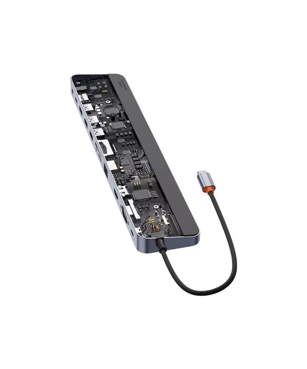 هاب تایپ سی 11 پورت و پایه لپ تاپ بیسوس Baseus EliteJoy Gen2 universal HUB 11in1 laptop stand WKSX030013