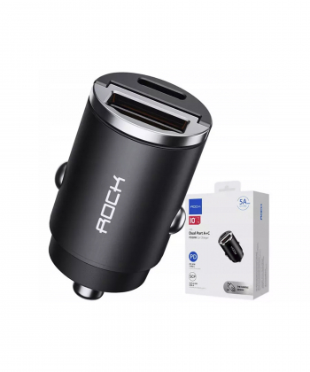 شارژر فندکی فست شارژ ماشین تایپ سی 30 وات راک h15