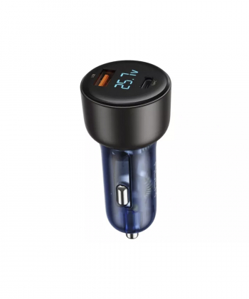 شارژر فندکی فست شارژ ماشین 72 واتی تایپ سی راک H16