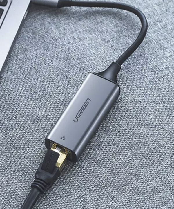 تبدیل تایپ سی به LAN یوگرین Ugreen CM199 50737 Type C To Ethernet Converter 10/100/1000 Mbps Support