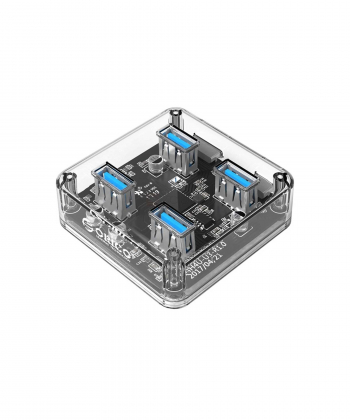 هاب یو اس بی 4 پورت اوریکو Orico 4 Port USB3.0 Transparent HUB MH4U-U3 1M Cable