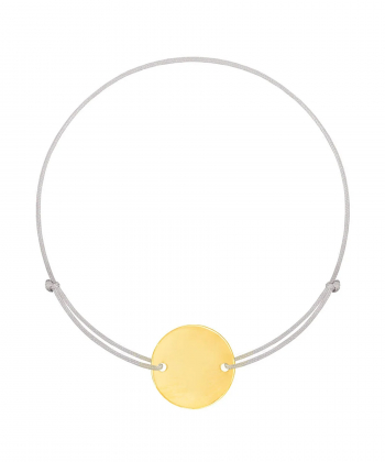 دستبند طلا بافت طوسی دایره متوسط حکاکی پرسته Parasteh کد91480