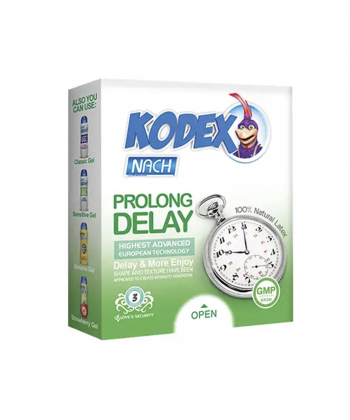 کاندوم کدکس Kodex مدل Prolong Delay بسته 3 عددی