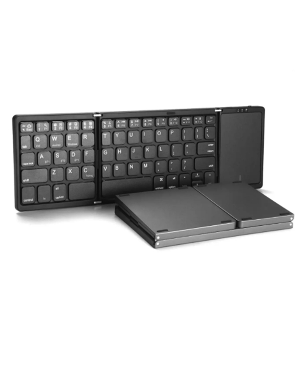 کیبورد بی‌ سیم تاشو شارژی با تاچ پد